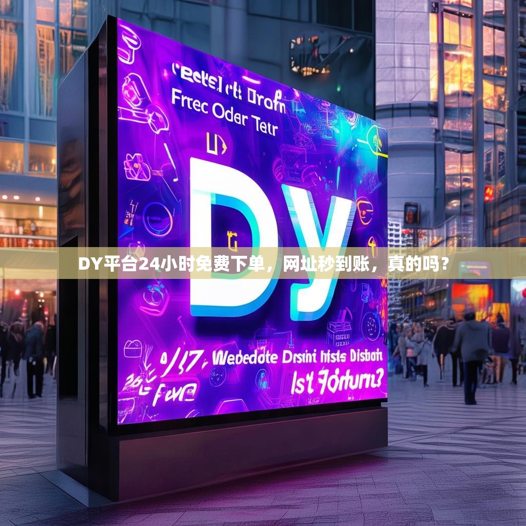 DY平台24小时免费下单，网址秒到账，真的吗？