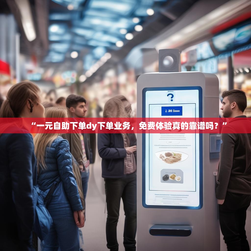 “一元自助下单dy下单业务，免费体验真的靠谱吗？”