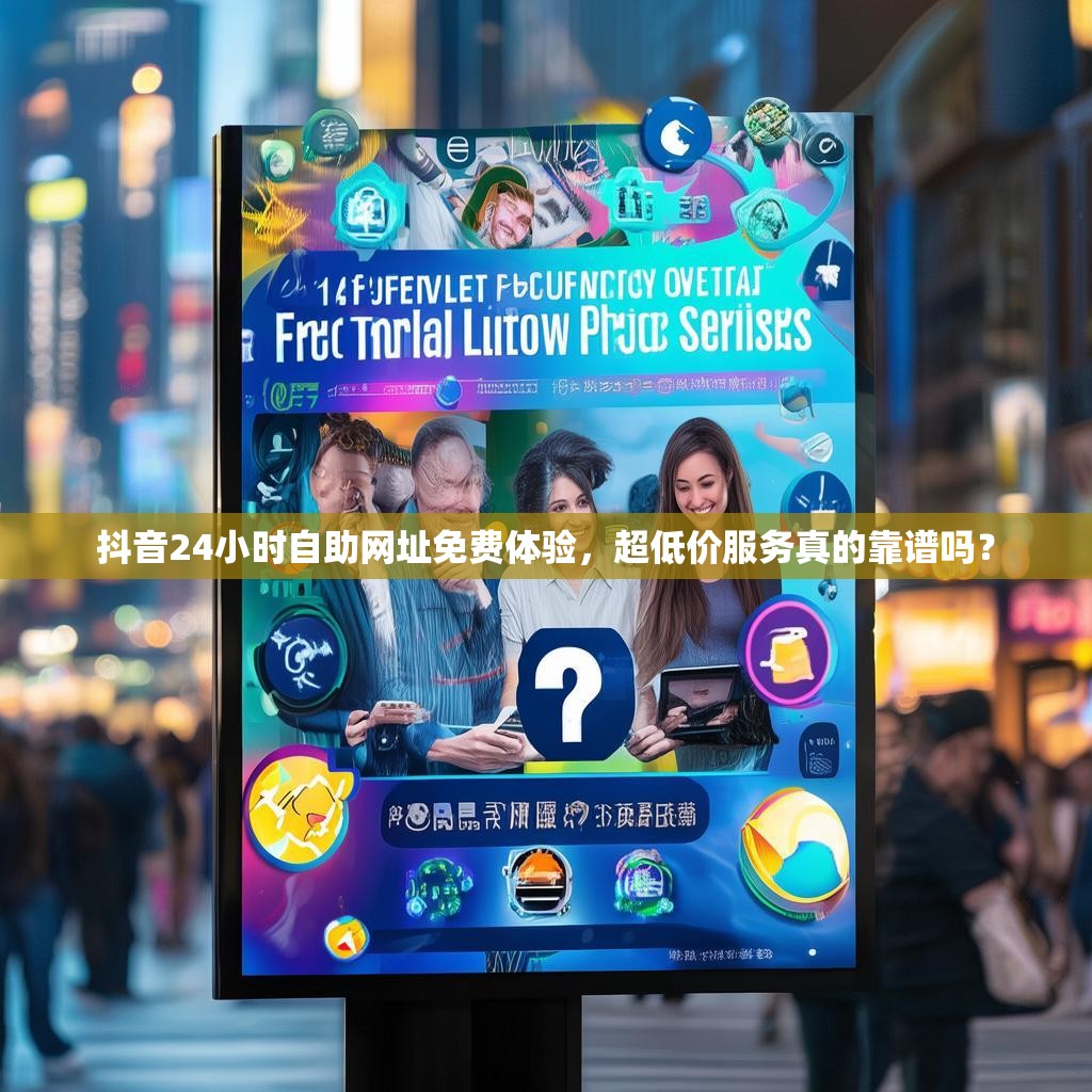 抖音24小时自助网址免费体验，超低价服务真的靠谱吗？