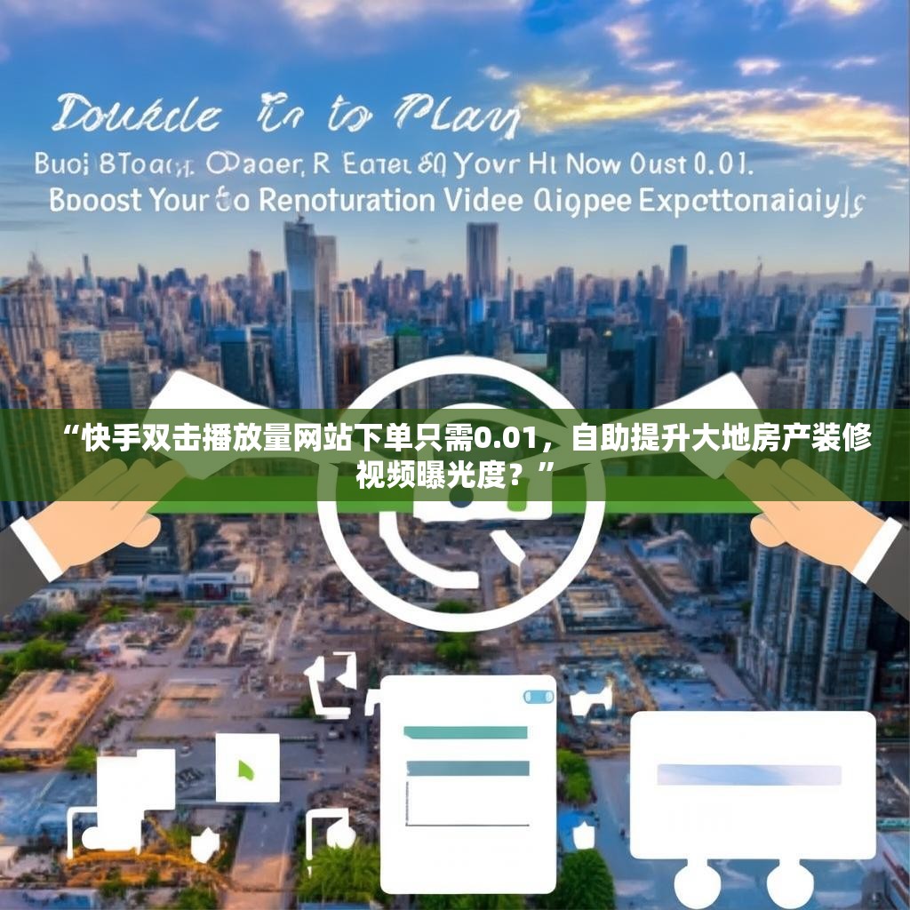 “快手双击播放量网站下单只需0.01，自助提升大地房产装修视频曝光度？”