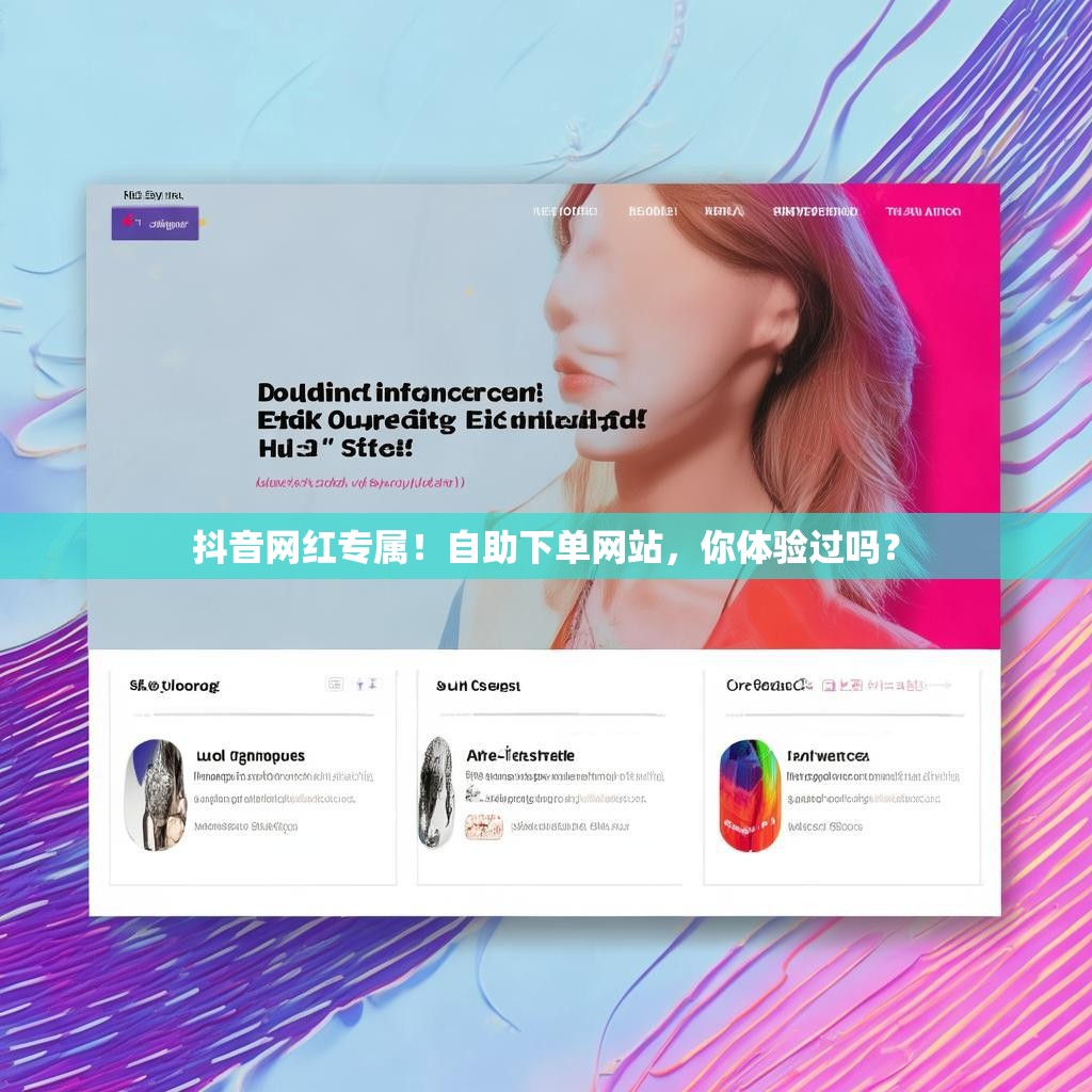 抖音网红专属！自助下单网站，你体验过吗？