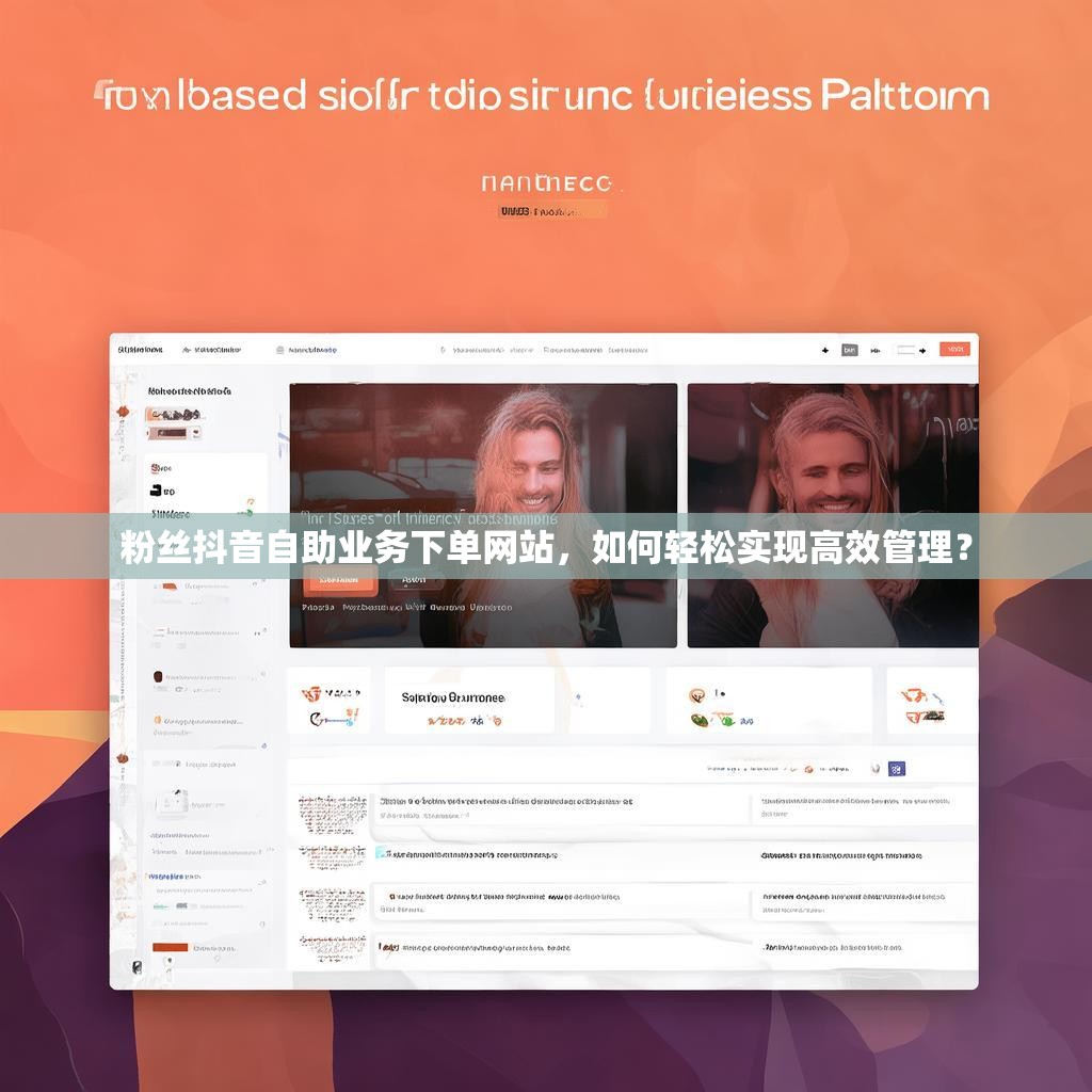 粉丝抖音自助业务下单网站，如何轻松实现高效管理？