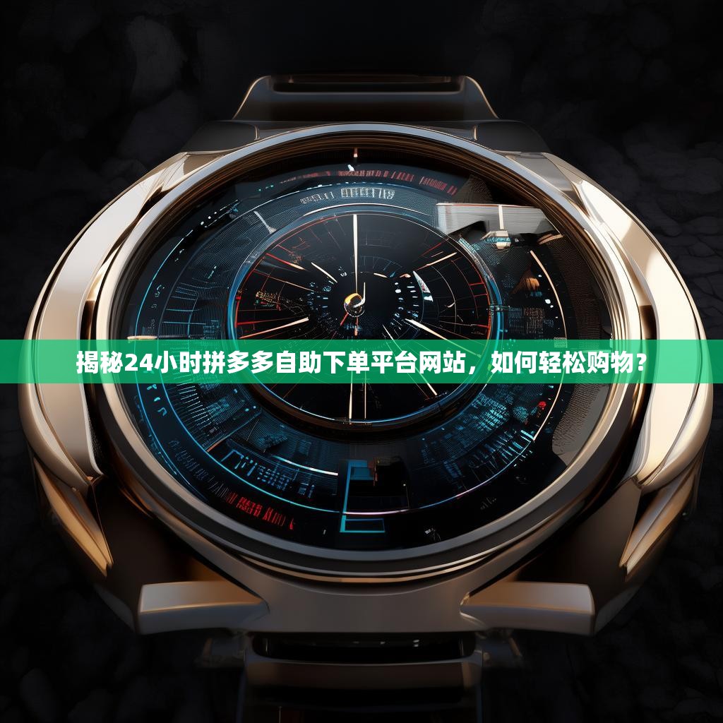 揭秘24小时拼多多自助下单平台网站，如何轻松购物？
