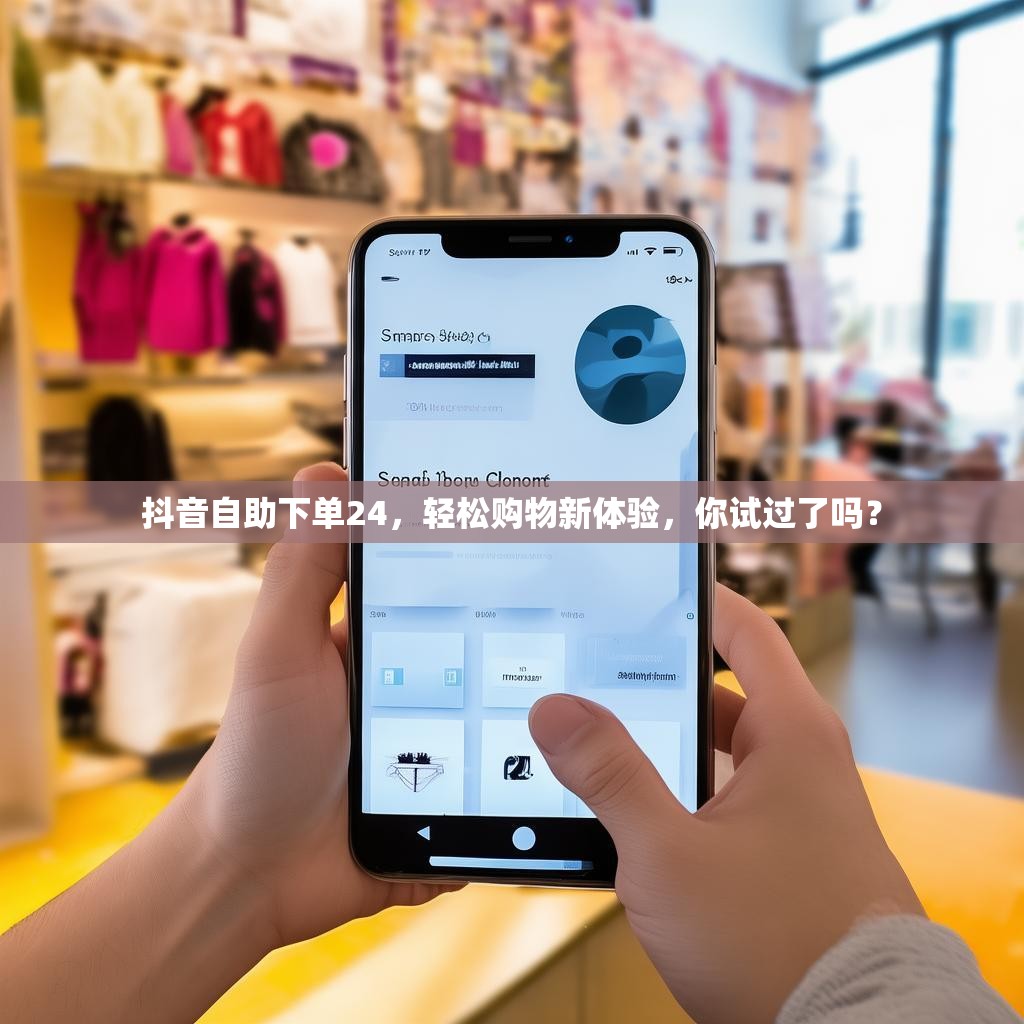 抖音自助下单24，轻松购物新体验，你试过了吗？