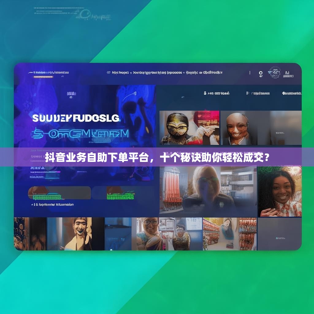 抖音业务自助下单平台，十个秘诀助你轻松成交？