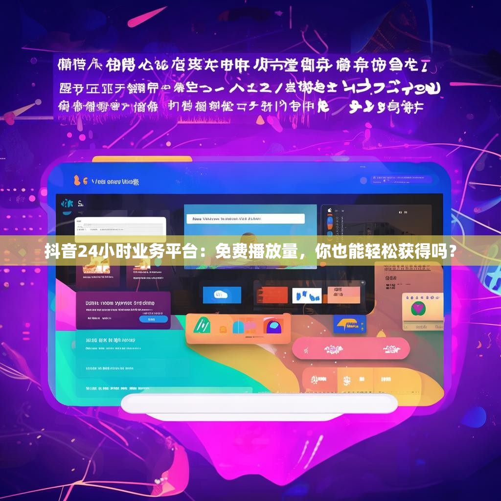 抖音24小时业务平台：免费播放量，你也能轻松获得吗？
