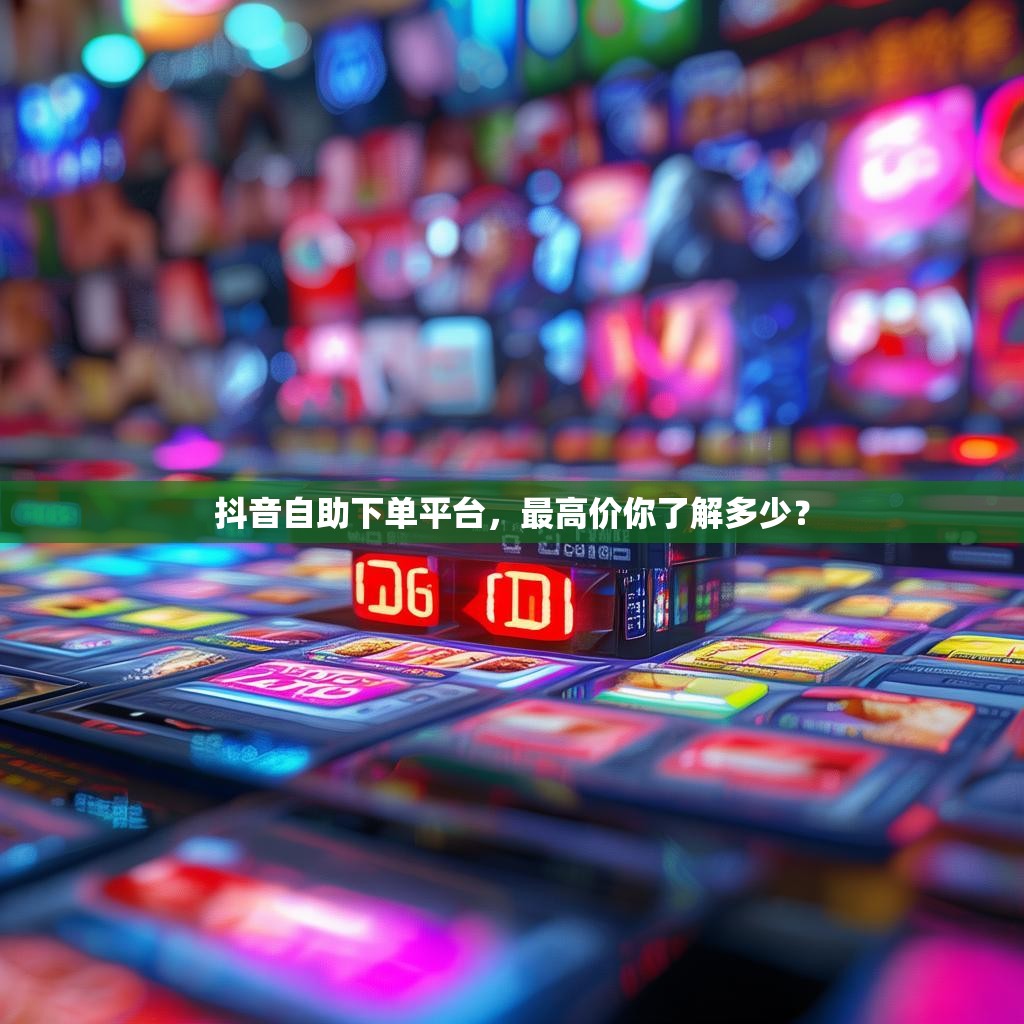 抖音自助下单平台，最高价你了解多少？