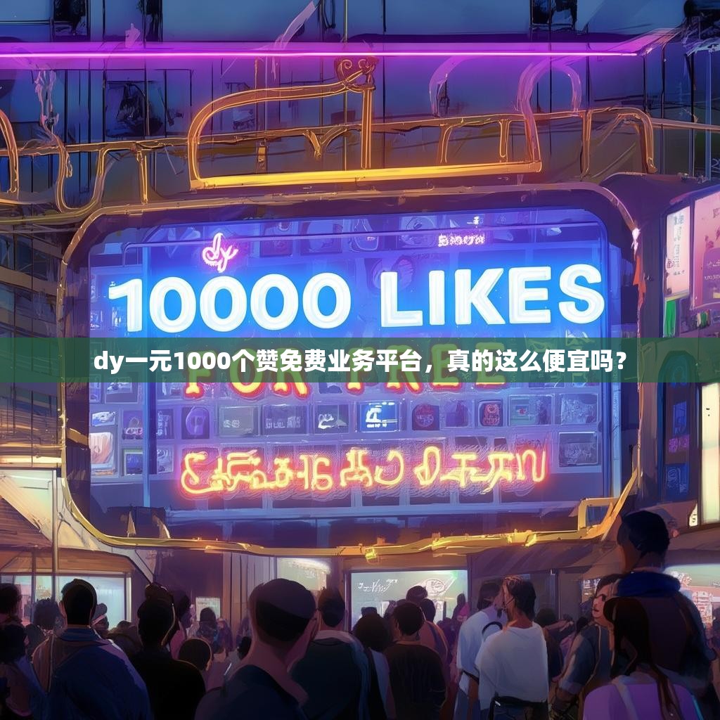 dy一元1000个赞免费业务平台，真的这么便宜吗？