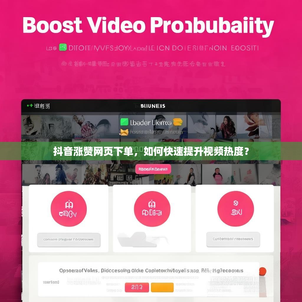 抖音涨赞网页下单，如何快速提升视频热度？