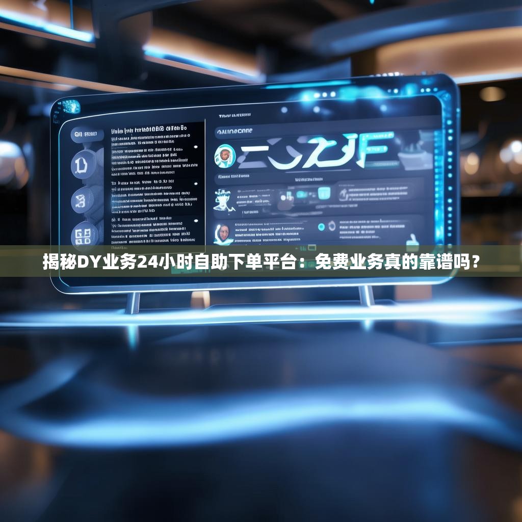 揭秘DY业务24小时自助下单平台：免费业务真的靠谱吗？