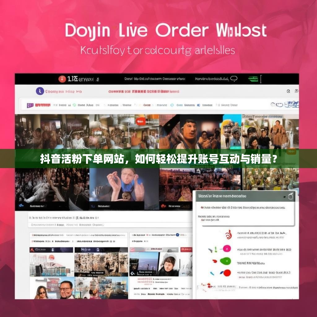 抖音活粉下单网站，如何轻松提升账号互动与销量？