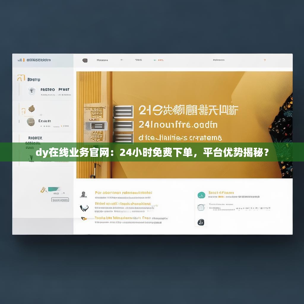 dy在线业务官网：24小时免费下单，平台优势揭秘？