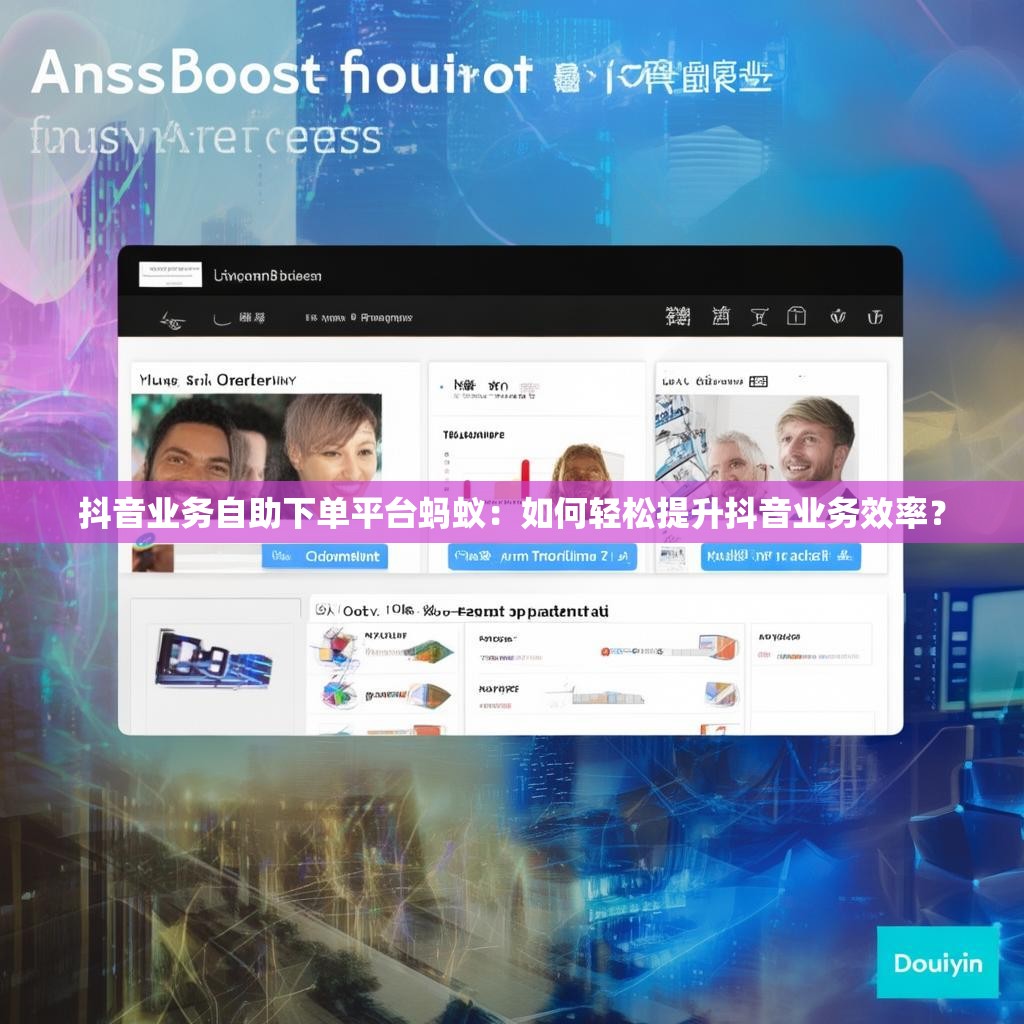抖音业务自助下单平台蚂蚁：如何轻松提升抖音业务效率？
