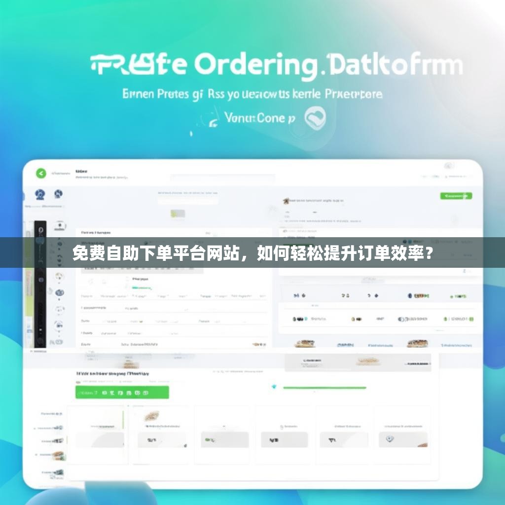 免费自助下单平台网站，如何轻松提升订单效率？