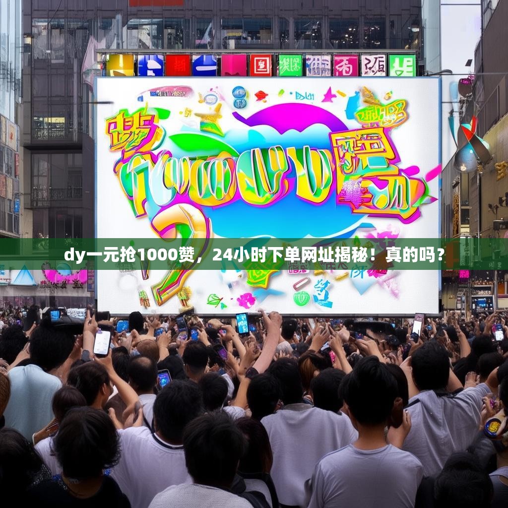 dy一元抢1000赞，24小时下单网址揭秘！真的吗？