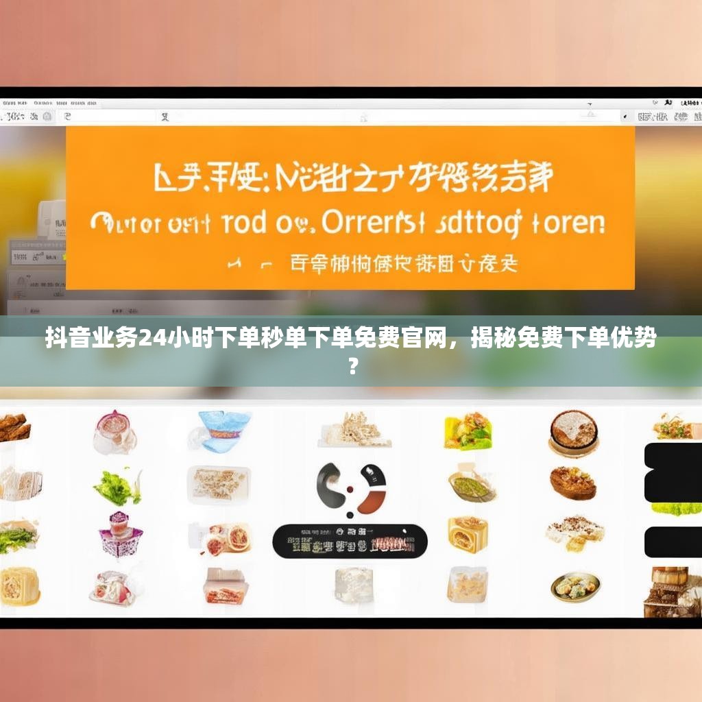 抖音业务24小时下单秒单下单免费官网，揭秘免费下单优势？