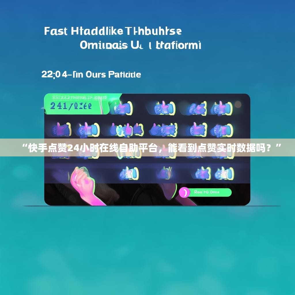 “快手点赞24小时在线自助平台，能看到点赞实时数据吗？”