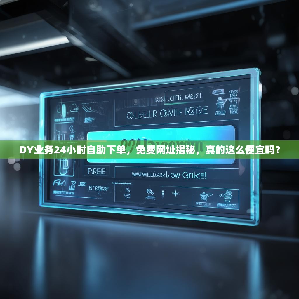 DY业务24小时自助下单，免费网址揭秘，真的这么便宜吗？
