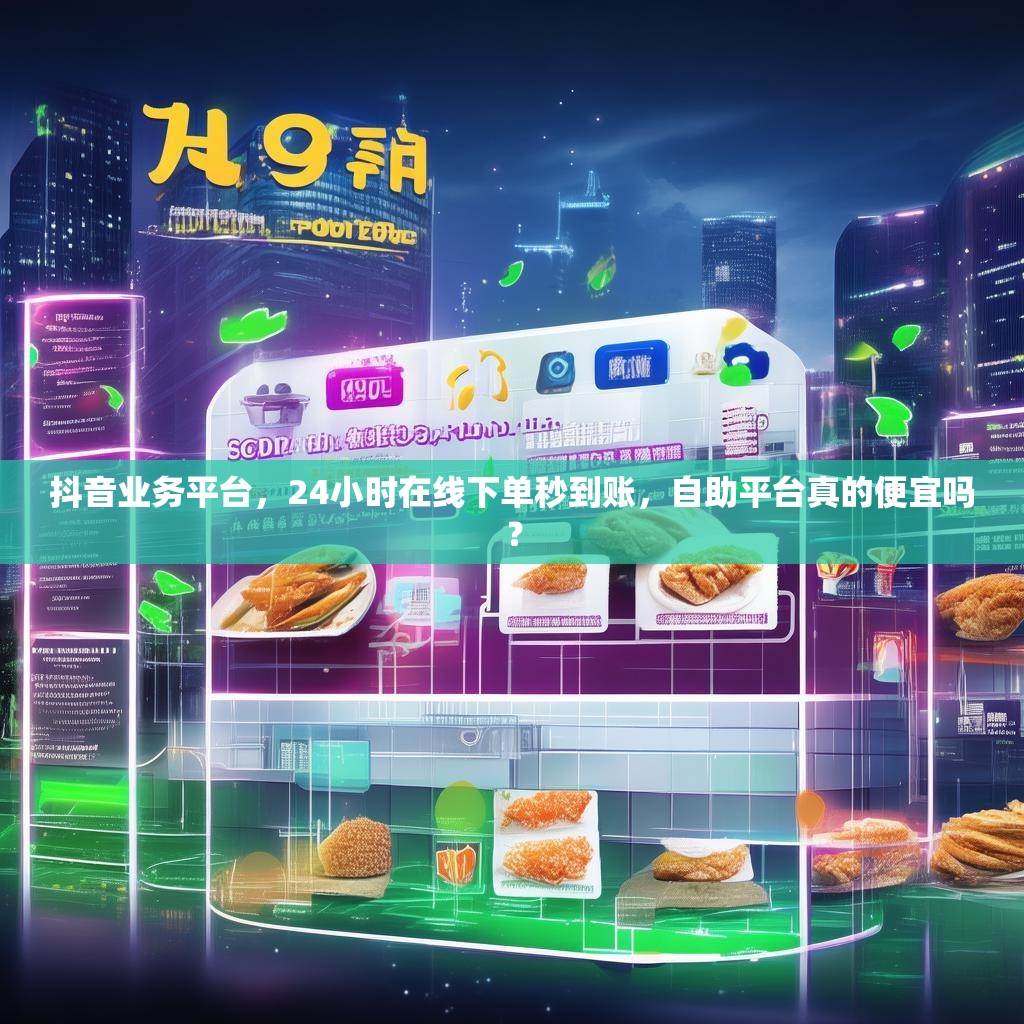 抖音业务平台，24小时在线下单秒到账，自助平台真的便宜吗？