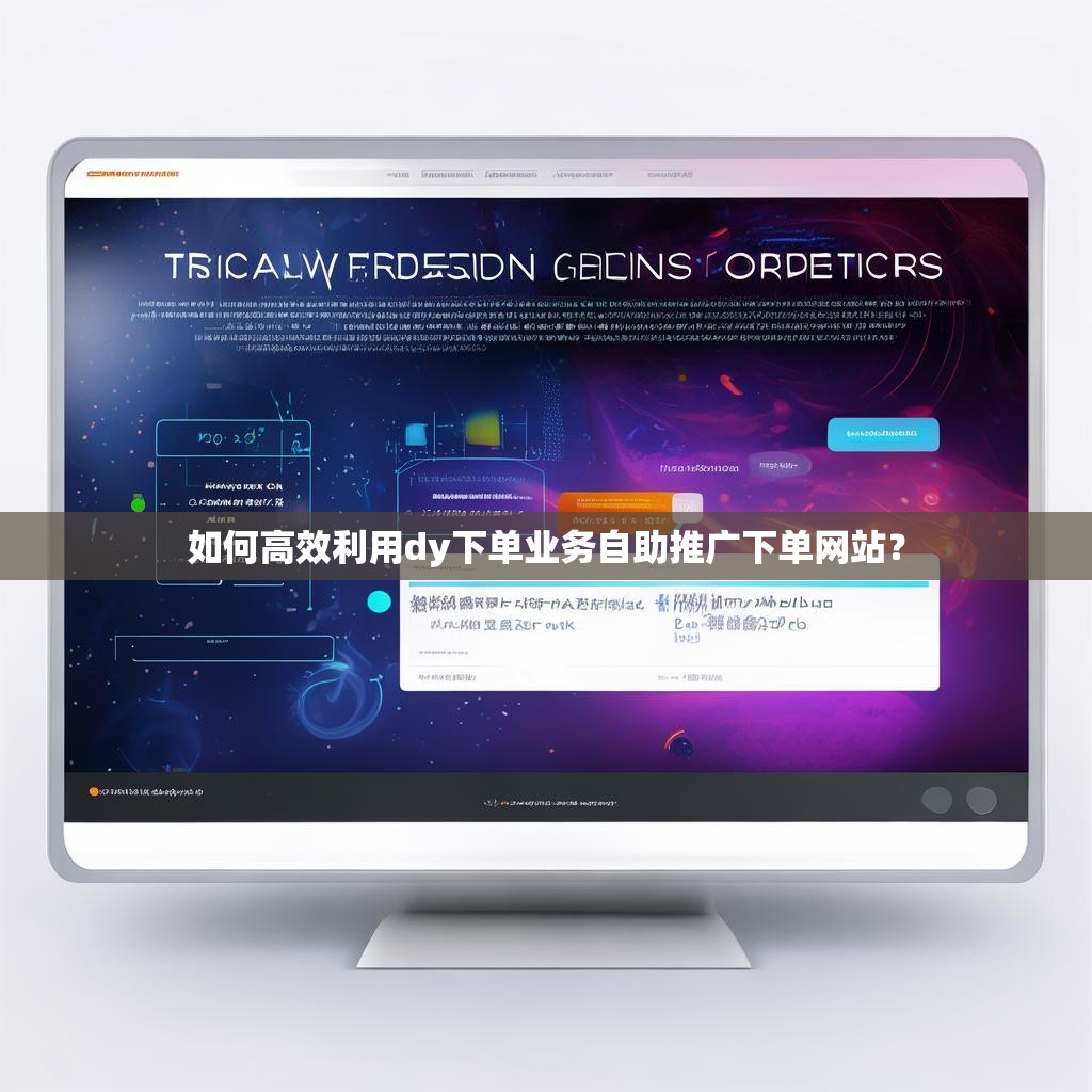 如何高效利用dy下单业务自助推广下单网站？