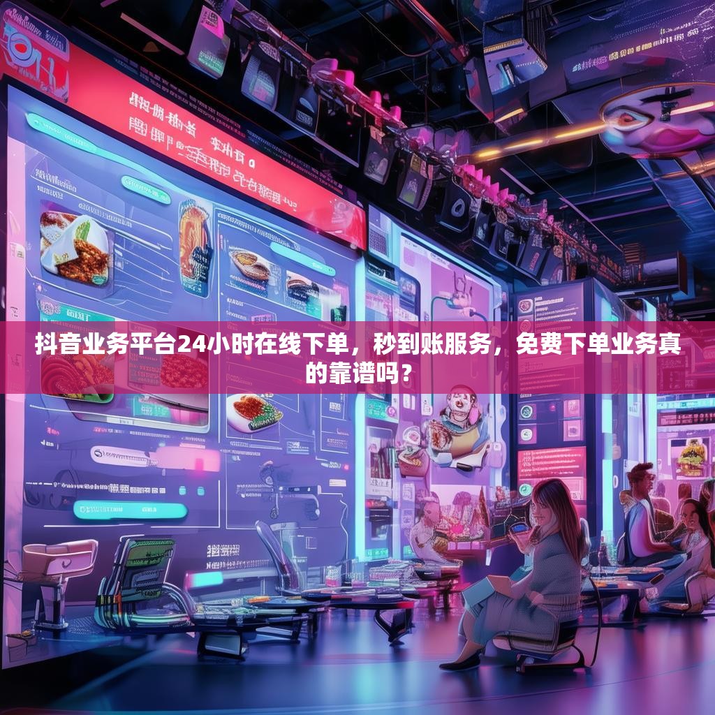 抖音业务平台24小时在线下单，秒到账服务，免费下单业务真的靠谱吗？