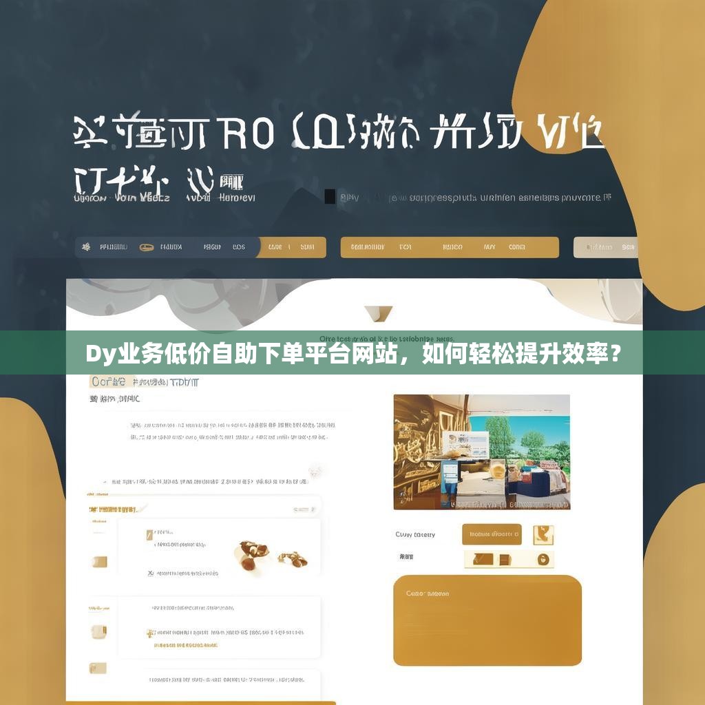 Dy业务低价自助下单平台网站，如何轻松提升效率？