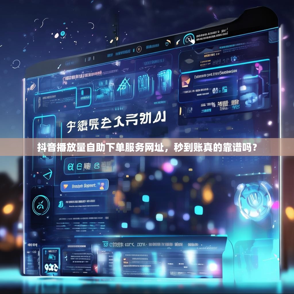 抖音播放量自助下单服务网址，秒到账真的靠谱吗？