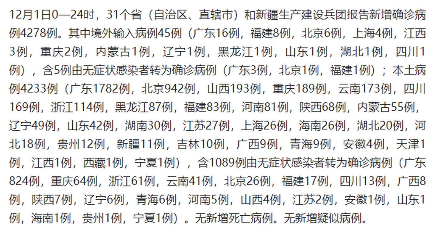 国家卫健委：昨日新增本土确诊病例及无症状感染者情况汇总